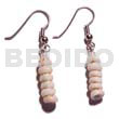 Dangling grinded tiger puka earrings Shell Earrings