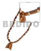 Robles wood tube Wood Necklace