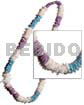 White rose lavender Shell Necklace