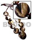 10 pcs. 35mm round brownlip tiger shells & 1pc. 50mm round brown