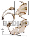 choker / 4-5mm white clam w/ bonium shell accent and 33mmx45mmx1
