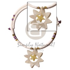 White clam 3-4mm wire choker