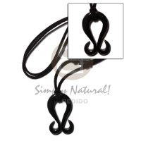 40mm black celtic carabao horn