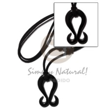 40mm black celtic carabao horn