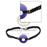 Black macrame choker 2