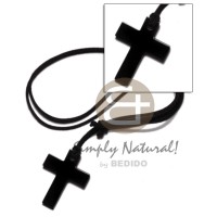 Carabao black horn cross 40mm