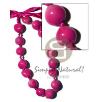 Painted graduated bright pink kukui