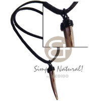 45mmx5mm brownlip shell fang pendant