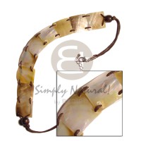 9 pcs. 20mm.square brownlip shell