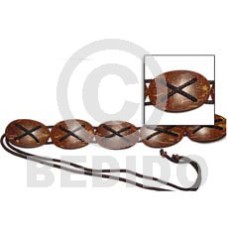 Oval coconut natural brown belt