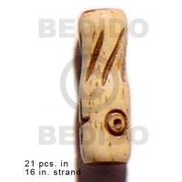 Natural antique bone tube groove