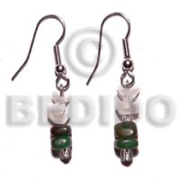 Dangling crazy cut shell green horn