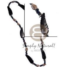 30mmx10mm black horn leave