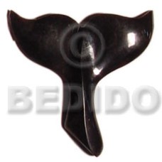 Black horn mermaids tail 45mm