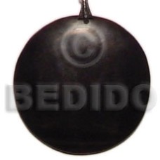 Round black horn 40mm
