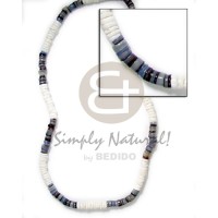 4-5mm white shell and blue