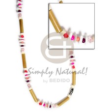 Bamboo white shell beads combination