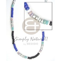 4-5mm silver light and dark blue