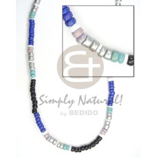 4-5mm silver light and dark blue