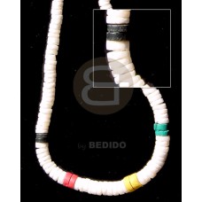 Graduted white shell in rasta