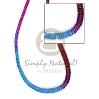 7-8mm graduated tie dye maroon blue pink