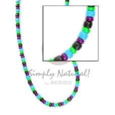 4-5mm pukalet blabk neon green aqua blue violet