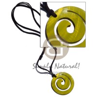 50mm colored spiral kabibe pendant