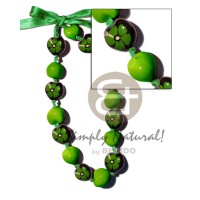 Kukui nuts in painted graduated