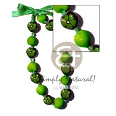 Kukui nuts in painted graduated