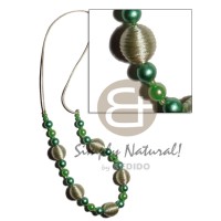 20mm wrapped wood beads