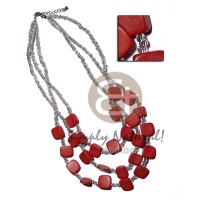 3 graduated rows glass beads