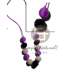 20mm 25mm round wrapped wood beads