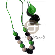 20mm 25mm round wrapped wood beads