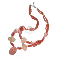 3 rows glass beads in