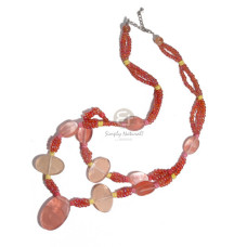 3 rows glass beads in