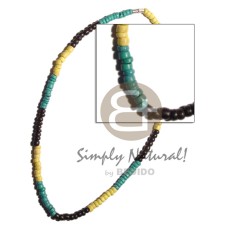 Yelloaqua green black 4-5 coconut pokalet