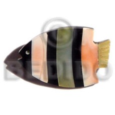 Inlaid fish black tab orange luhuanus