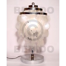 Dangling natural capiz shell silver