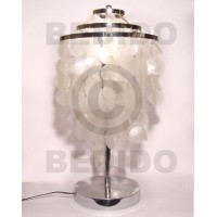 Dangling natural capiz shell silver