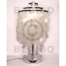 Dangling natural capiz shell silver