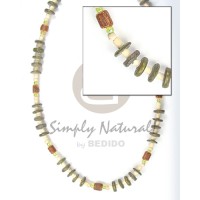 7-8mm army green coconut pukalet 2-3mm