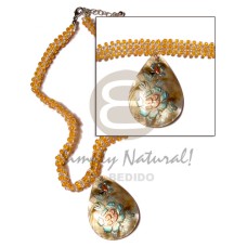 Clear orange glass beads