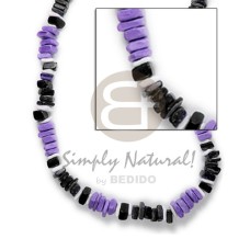 Sq cut lavender black nat combination white