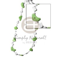 Floating bright green coconut nuggets