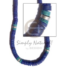 4-5 mm blue coconut heishe