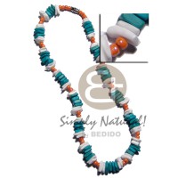 Blue green 8mm coconut square