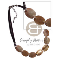 7 pcs. 20mmx15mm brownlip oval