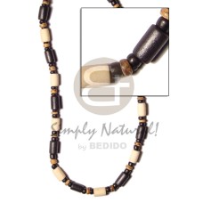 Black white wood tube coco