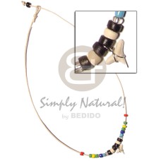 Cord multicolored beads coconut pokalet