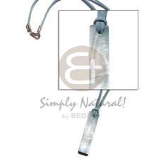 Aqua blue leather thong